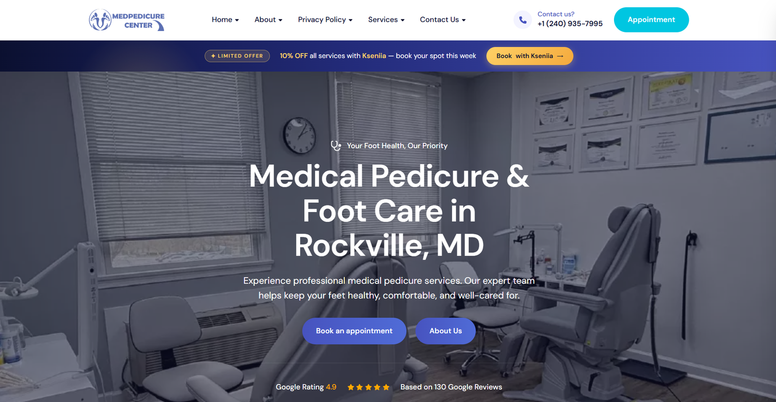 MedPedicure Center website